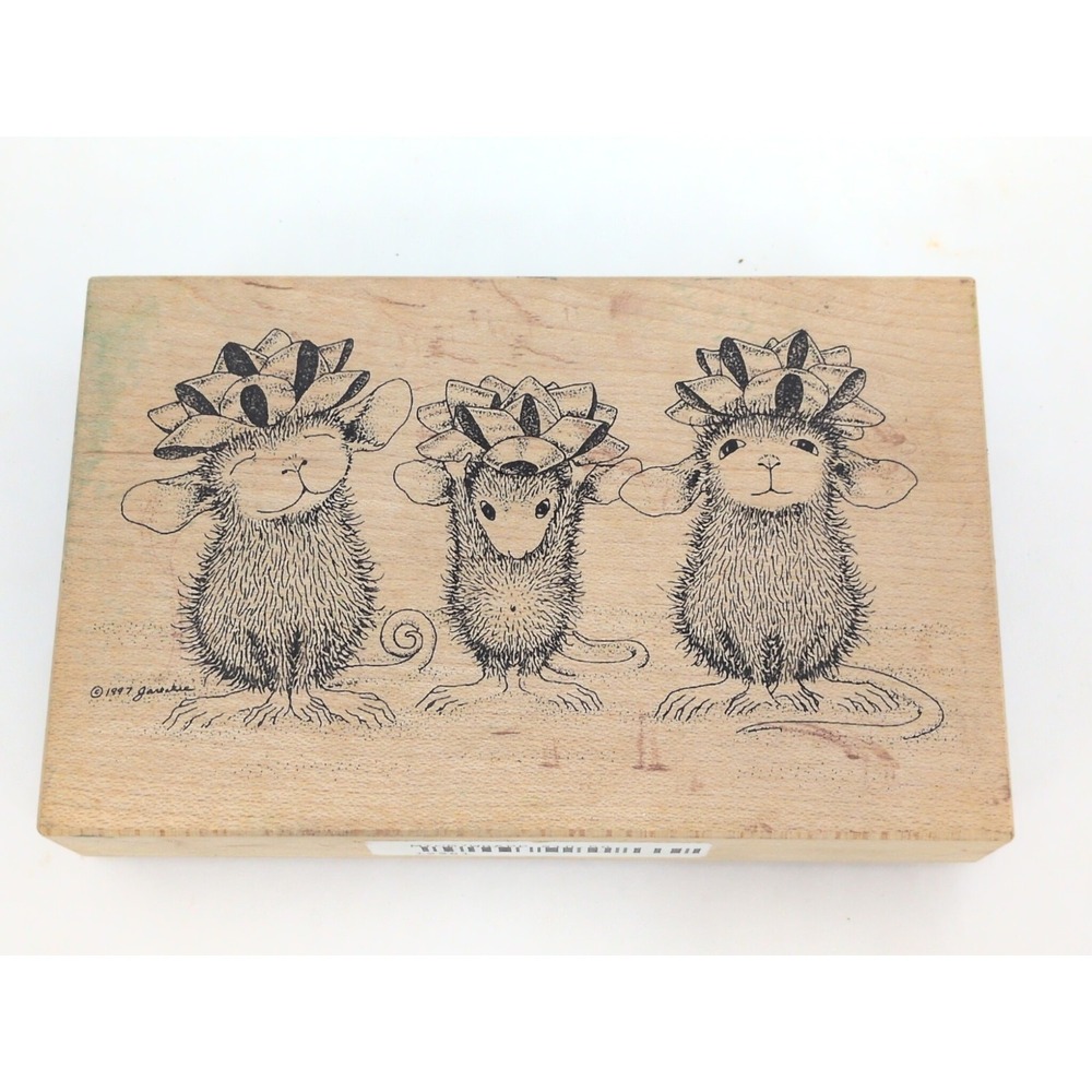 Christmas Stamp House Mouse Stampabilities Wrapped and Ready Stampa Rosa 1998